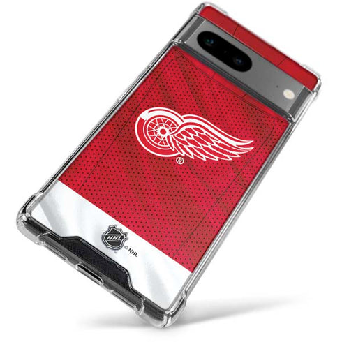 NHL Detroit Red Wings Home Jersey Google Pixel 7a Clear Case